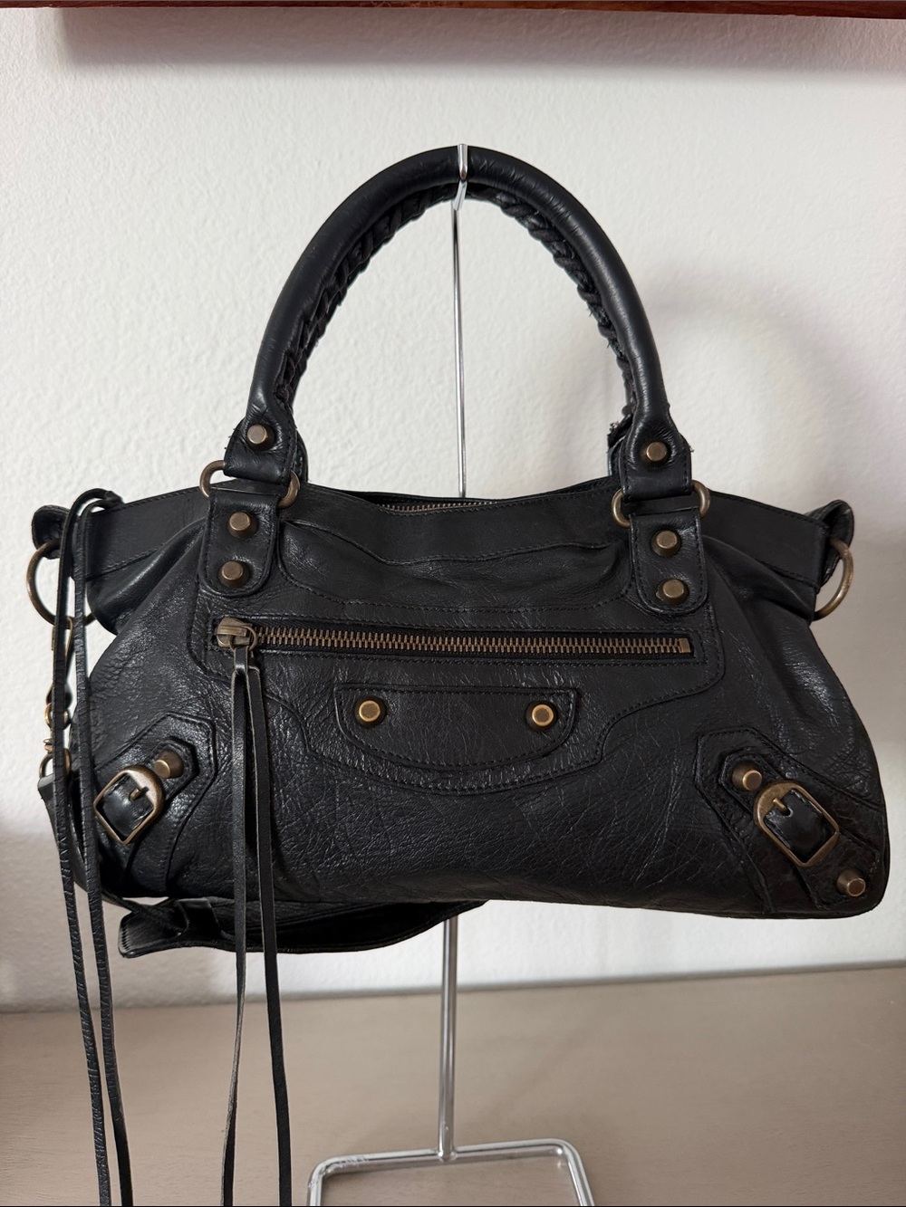 Balenciaga Black Classic City First Brass Hardware